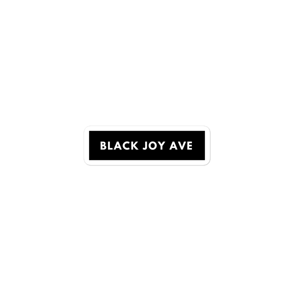 Black Joy Ave Logo Sticker