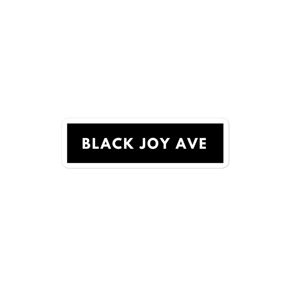 Black Joy Ave Logo Sticker