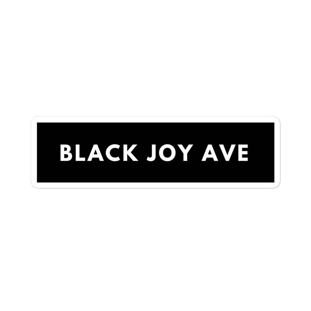 Black Joy Ave Logo Sticker