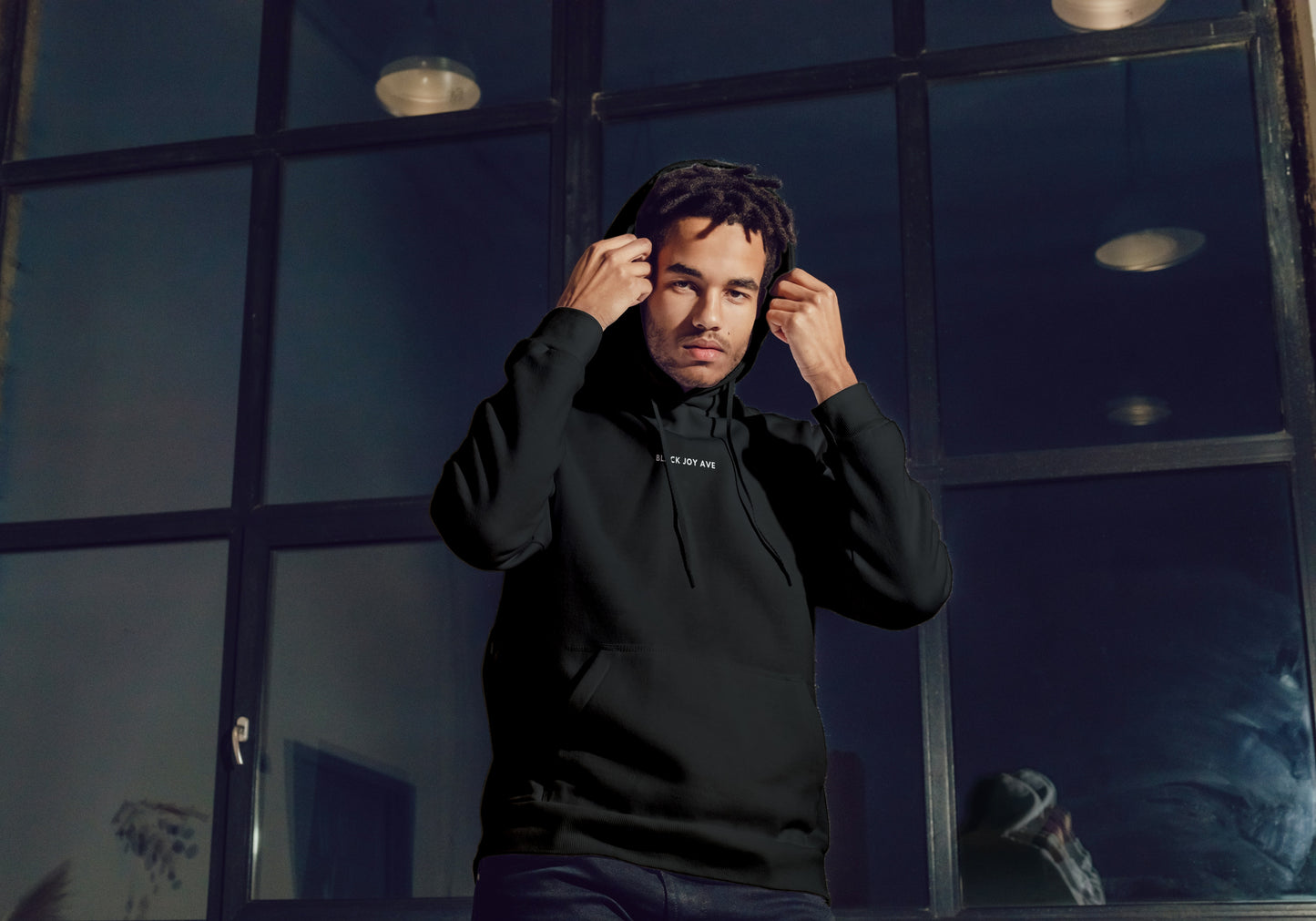 Classic Black Joy Ave Hoodie