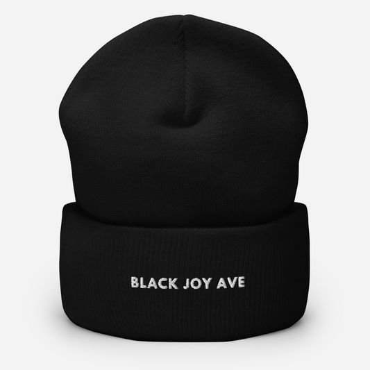 Black Joy Ave Cuffed Beanie