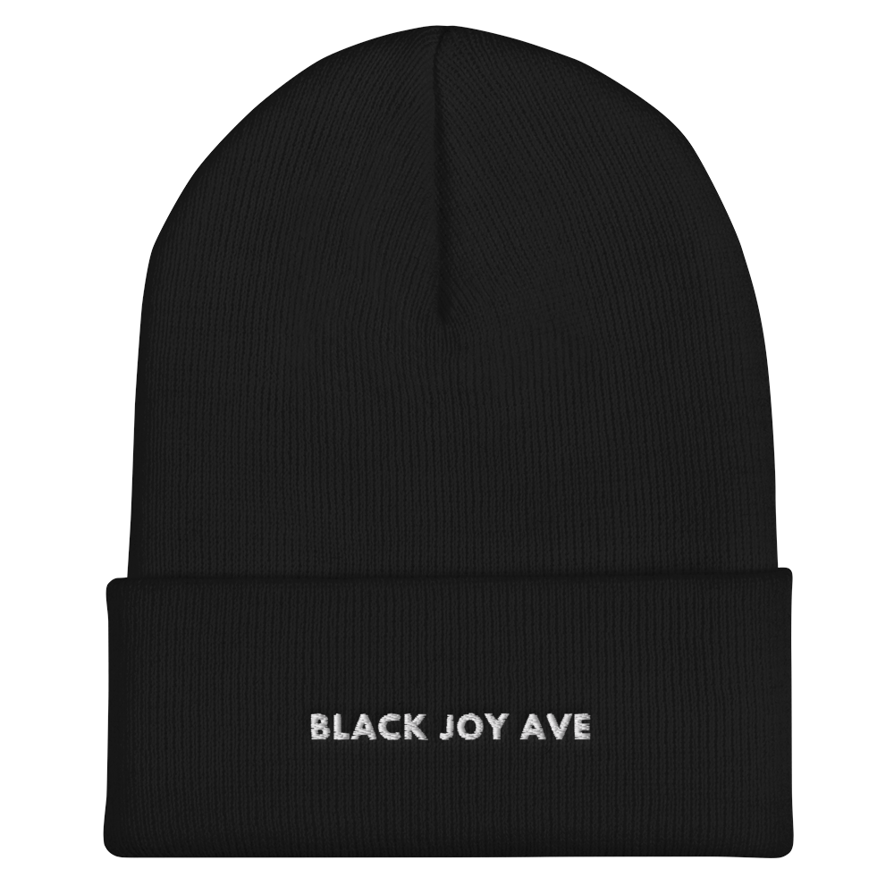 Black Joy Ave Cuffed Beanie
