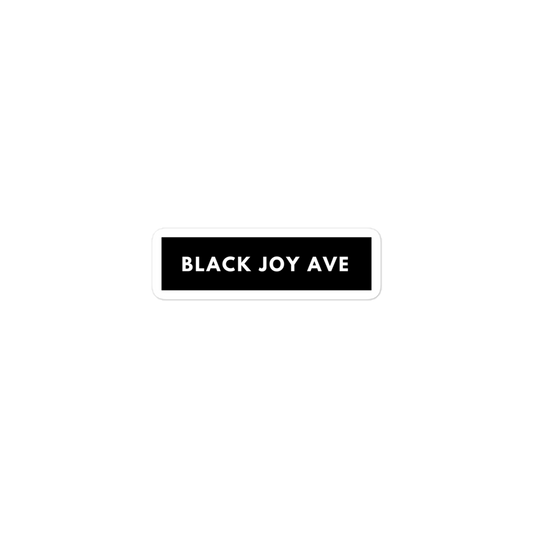 Black Joy Ave Logo Sticker